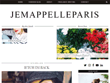 Tablet Screenshot of jemappelleparis.com